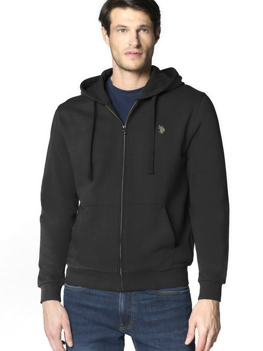 U.S. Polo Assn. Luke Hoody Zip Flc - Felpe Uomo - Nero