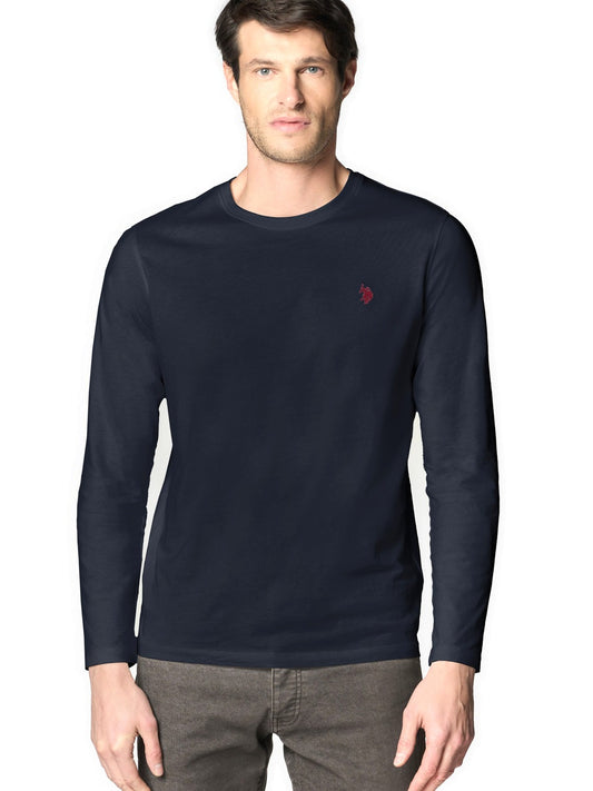 U.S. Polo Assn. Akio Basic Ls Tshirt - T-Shirt Uomo - Blu