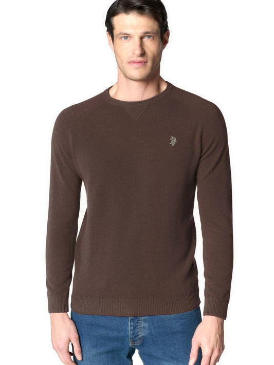 U.S. Polo Assn. Harv-round Neck Knit - Maglieria Uomo - Marrone