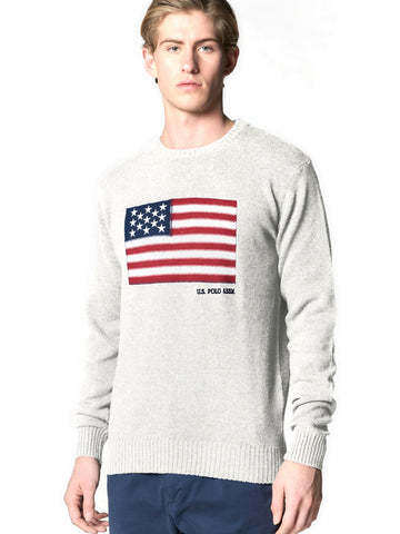 U.S. Polo Assn. Flag- Pullover Knit - Maglieria Uomo - Panna