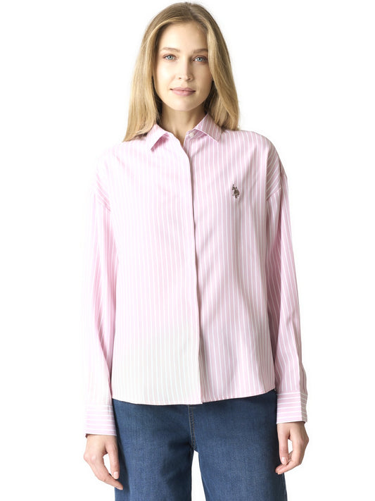 U.S. Polo Assn. Yoki-stripes Shirt - Camicie Donna - Rosa