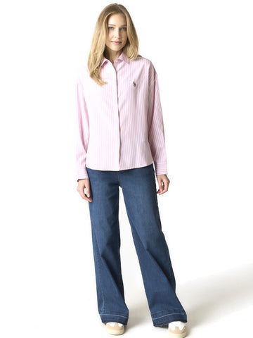 U.S. Polo Assn. Yoki-stripes Shirt - Camicie Donna - Rosa