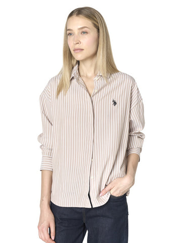 U.S. Polo Assn. Yoki-stripes Shirt - Camicie Donna - Rosa Antico