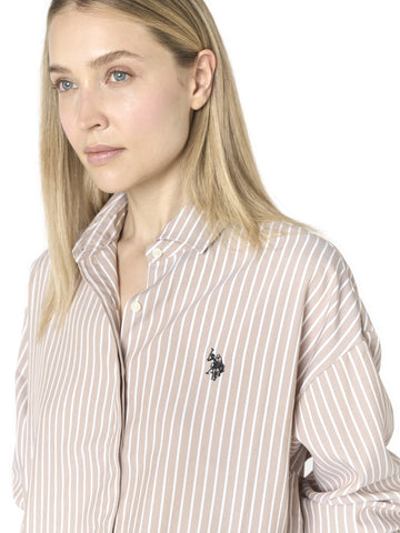 U.S. Polo Assn. Yoki-stripes Shirt - Camicie Donna - Rosa Antico