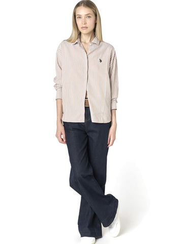 U.S. Polo Assn. Yoki-stripes Shirt - Camicie Donna - Rosa Antico