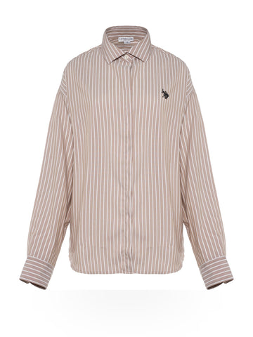 U.S. Polo Assn. Yoki-stripes Shirt - Camicie Donna - Rosa Antico