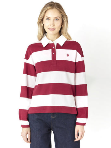 U.S. Polo Assn. Synne-rugby Polo Ls - T-Shirt Donna - Multicolore