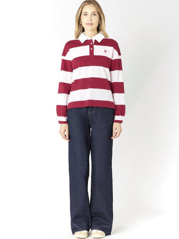 U.S. Polo Assn. Synne-rugby Polo Ls - T-Shirt Donna - Multicolore