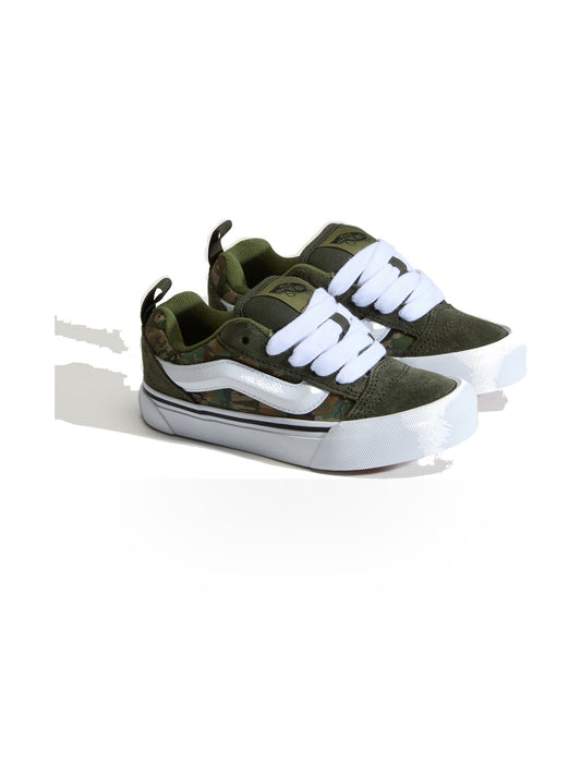 Vans Knu Skool Check Camo - Sneakers Bambino - Obsidian Fern/Green