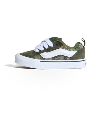 Vans Knu Skool Check Camo - Sneakers Bambino - Obsidian Fern/Green