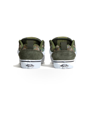 Vans Knu Skool Check Camo - Sneakers Bambino - Obsidian Fern/Green
