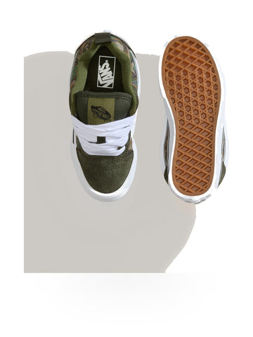 Vans Knu Skool Check Camo - Sneakers Bambino - Obsidian Fern/Green