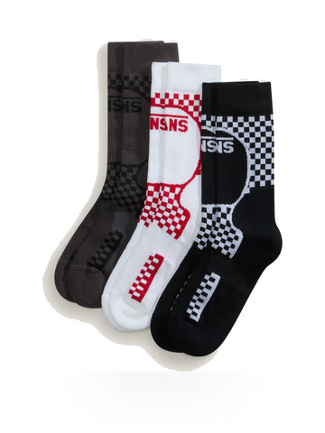 Vans A.O.D. Checker Socks - Calzini Uomo - Nero