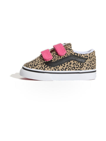 Vans Old Skool V Leopard Pop - Sneakers Bambino - Incense/Pink Velvet