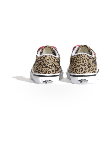 Vans Old Skool V Leopard Pop - Sneakers Bambino - Incense/Pink Velvet