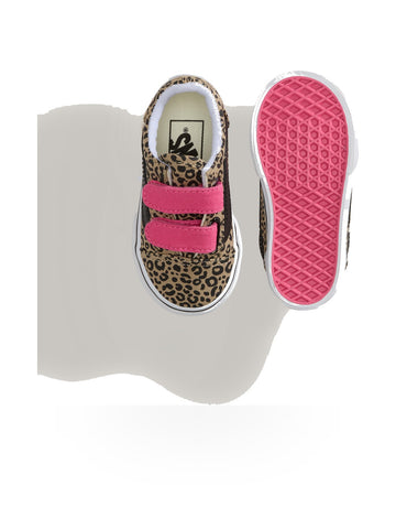 Vans Old Skool V Leopard Pop - Sneakers Bambino - Incense/Pink Velvet