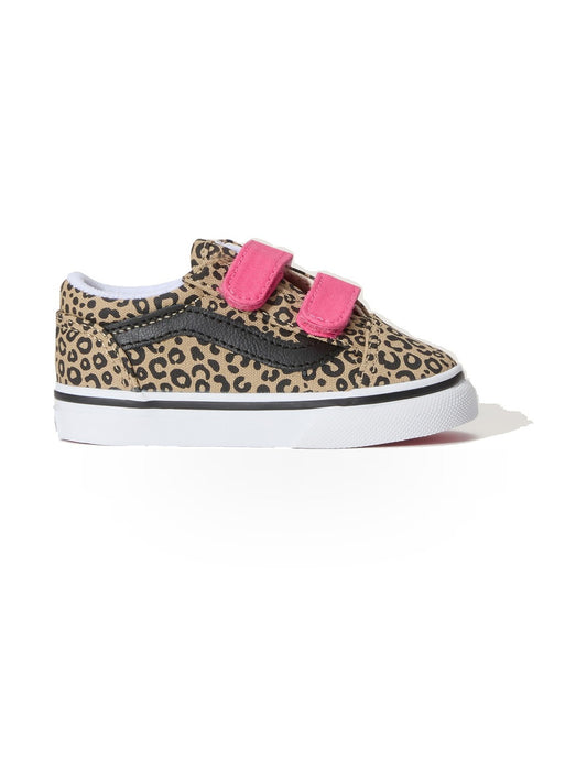 Vans Old Skool V Leopard Pop - Sneakers Bambino - Incense/Pink Velvet