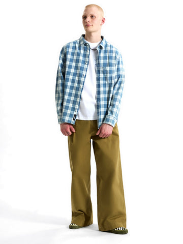 Vans Authentic Chino Loose Wide Leg - Pantaloni Uomo - Olive Brown