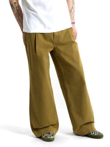 Vans Authentic Chino Loose Wide Leg - Pantaloni Uomo - Olive Brown