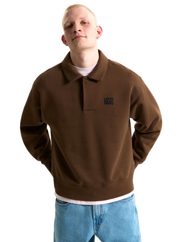 Vans Polo Fleece Pullover - Felpe Uomo - Vintage Cocoa