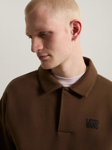 Vans Polo Fleece Pullover - Felpe Uomo - Vintage Cocoa