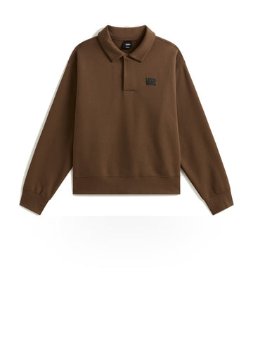 Vans Polo Fleece Pullover - Felpe Uomo - Vintage Cocoa