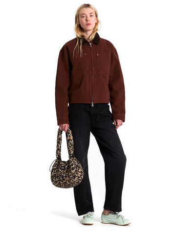 Vans Nicola Cropped Chore Canvas Jacket - Capospalla Donna - Brown Earth