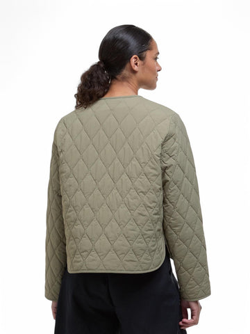 Giubbino trapuntato Monroe Barbour Donna - Verde/rosa