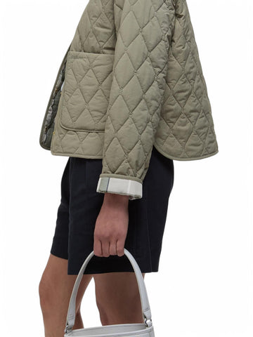 Giubbino trapuntato Monroe Barbour Donna - Verde/rosa