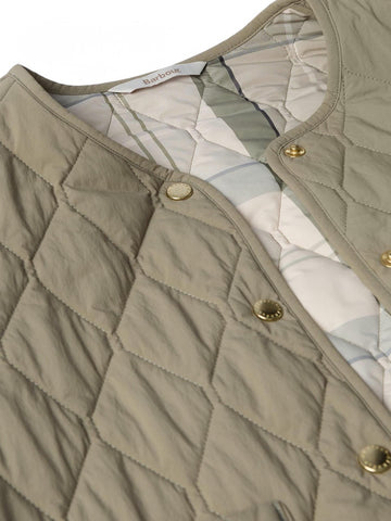 Giubbino trapuntato Monroe Barbour Donna - Verde/rosa