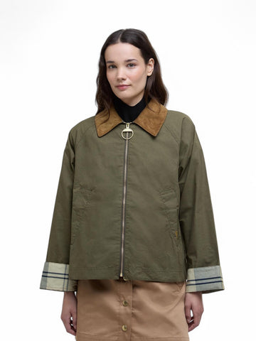 Giacca antipioggia Catlin Barbour Donna - Verde/Tartan