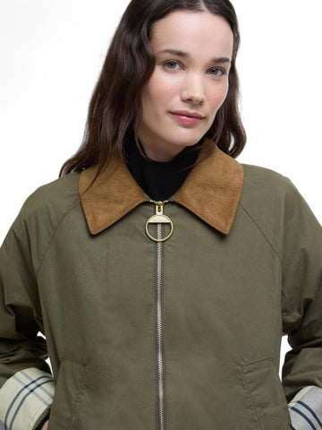 Giacca antipioggia Catlin Barbour Donna - Verde/Tartan