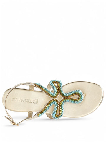 Sandali Donna - Turchese/oro