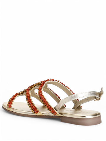 Sandali Donna - Corallo/oro