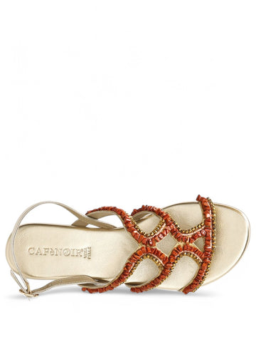 Sandali Donna - Corallo/oro