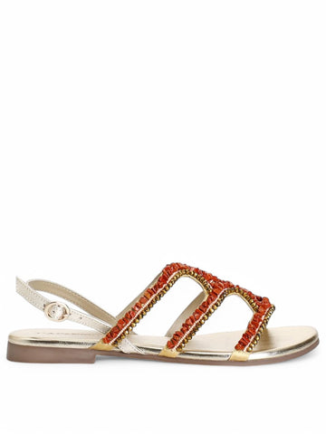 Sandali Donna - Corallo/oro