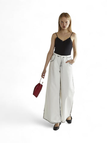 Jeans Donna - Bianco/nero