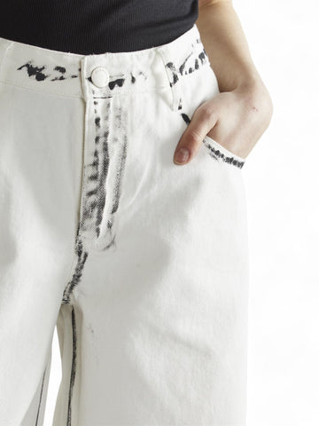 Jeans Donna - Bianco/nero