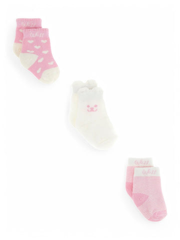 3pack Bambini - CREAM AND PINK COMBO