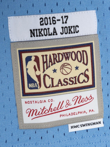 T-shirt Denver Nuggets 16/17 Nikola Jokic Uomo - Celeste