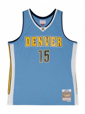 T-shirt Denver Nuggets 16/17 Nikola Jokic Uomo - Celeste