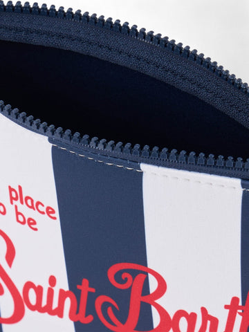 Pochette Saint Barth Aline Donna - Blu/bianco