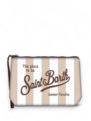 Pochette Saint Barth Aline Donna - Beige/Bianco