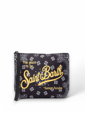 Pochette Saint Barth Aline Donna - Nero/giallo