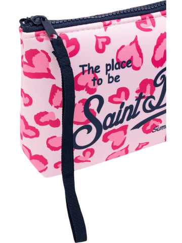 Pochette Saint Barth Aline Donna - Cuori rosa