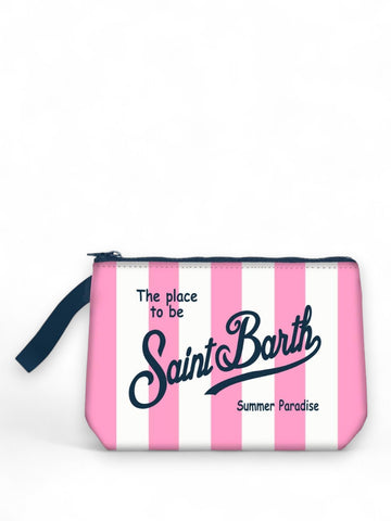Pochette Saint Barth Aline Donna - Bianco/rosa