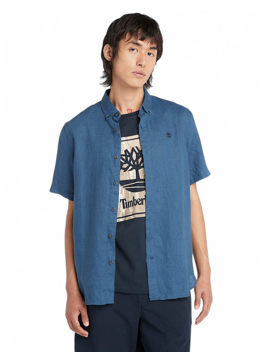 Camicia m/c Uomo - Dark Denim