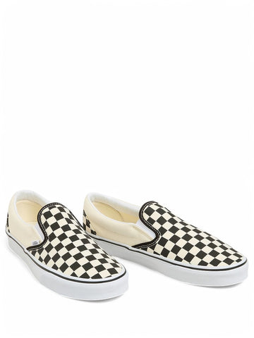 Vans Ua Classic Slip-On Blk&Whtchckerboard/Wht - Sneakers Unisex - Bianco/Nero