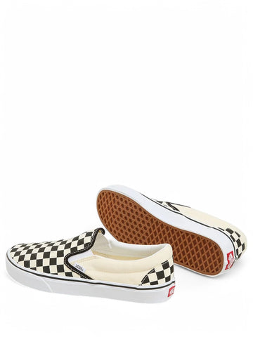 Vans Ua Classic Slip-On Blk&Whtchckerboard/Wht - Sneakers Unisex - Bianco/Nero