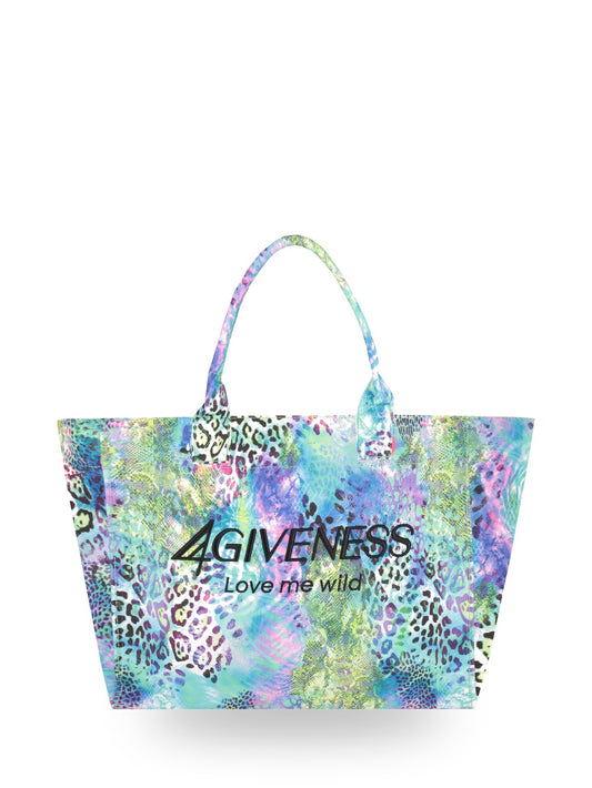 4Giveness Bag Over Positano Patch Animalier - Borse Mare Donna - Var. Unica